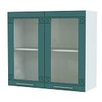 Шкаф навесной 2 двери со стеклом Греция BMS - Фото 5
