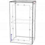 Схема сборки Шкаф-витрина Николь 1 дверь BMS