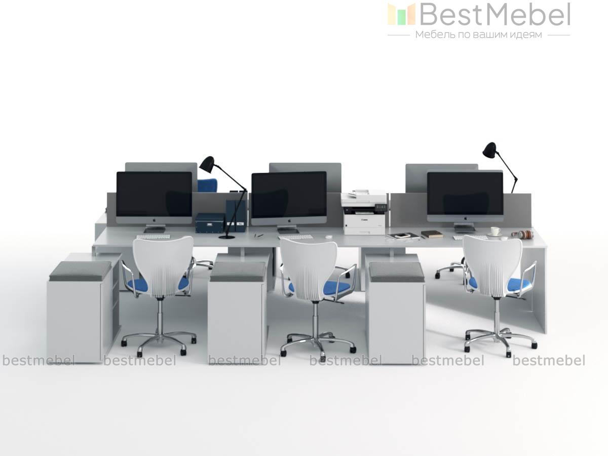 Бенч-система на 6 рабочих мест Марио 1 BMS - Фото