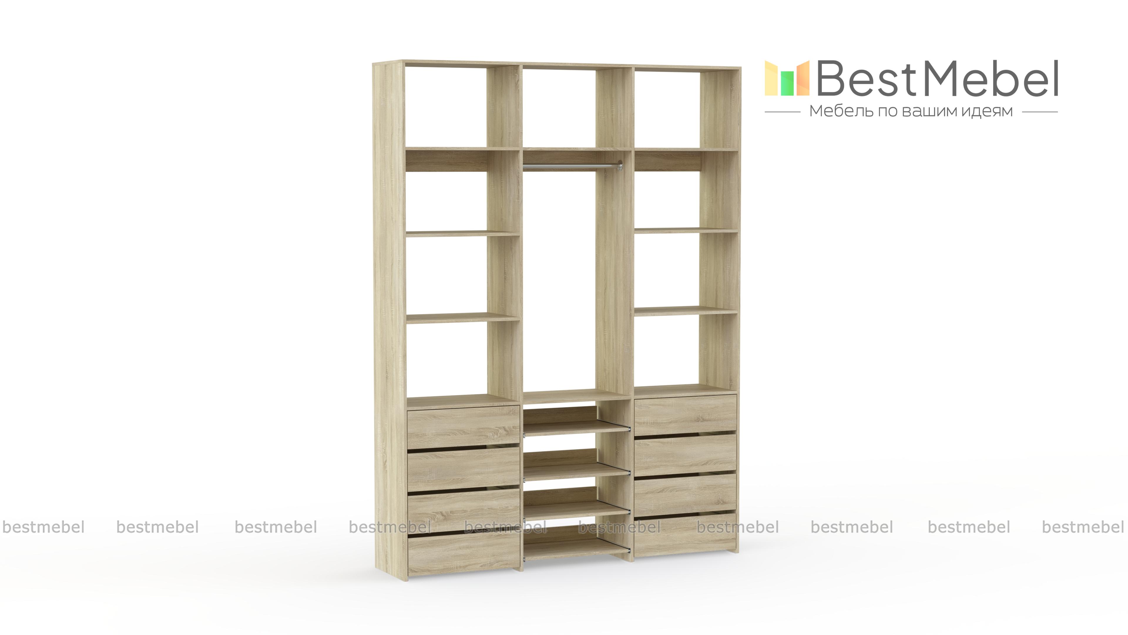 Стеллаж для одежды Мирта 96 BMS - Фото