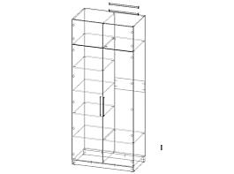 Распашной шкаф Вилета 5  (1100х2600х600)