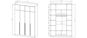 Шкаф распашной Лофант 4А (1700х2600х600)
