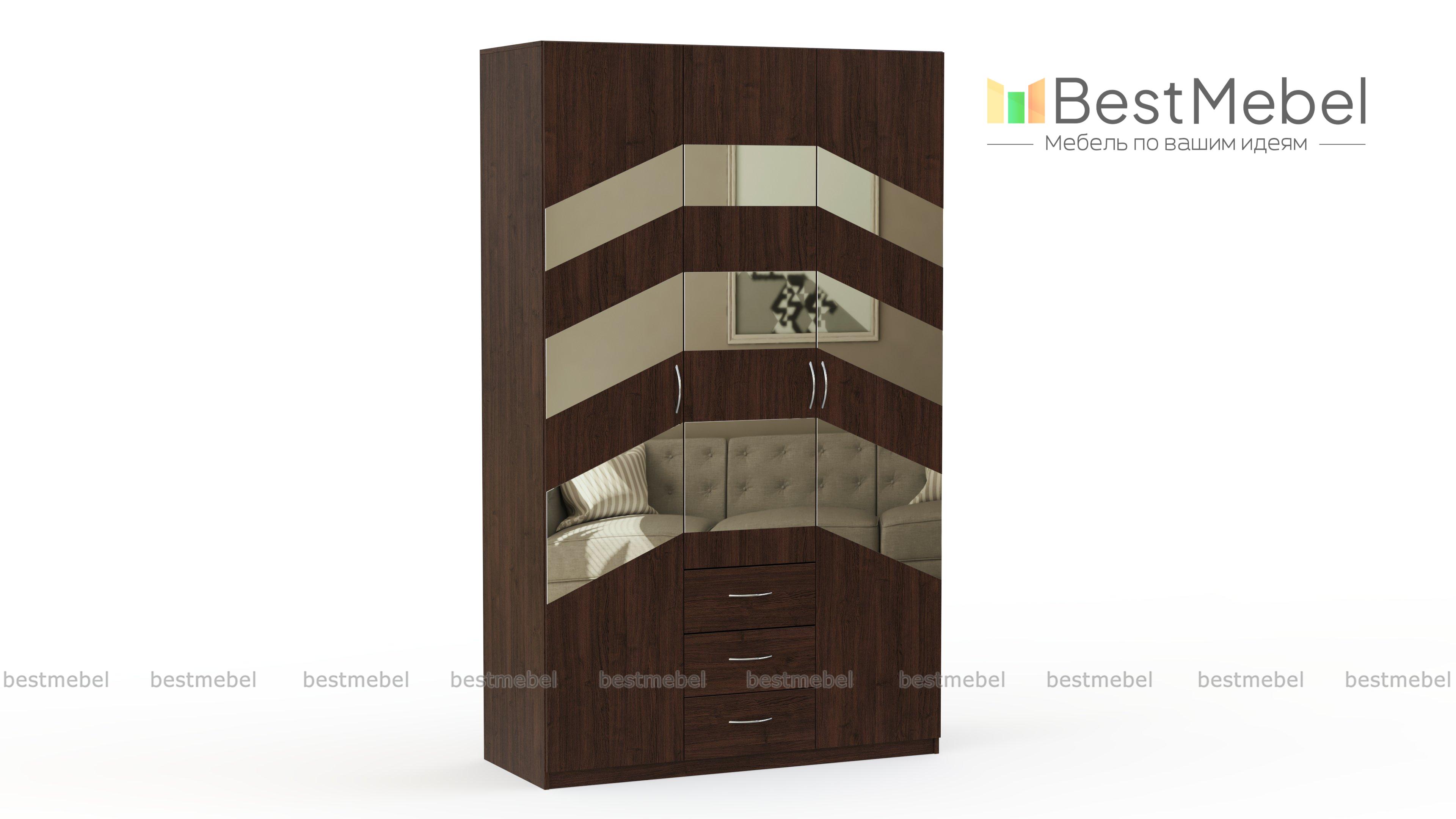 Распашной шкаф Паулина 59.1 BMS - Фото