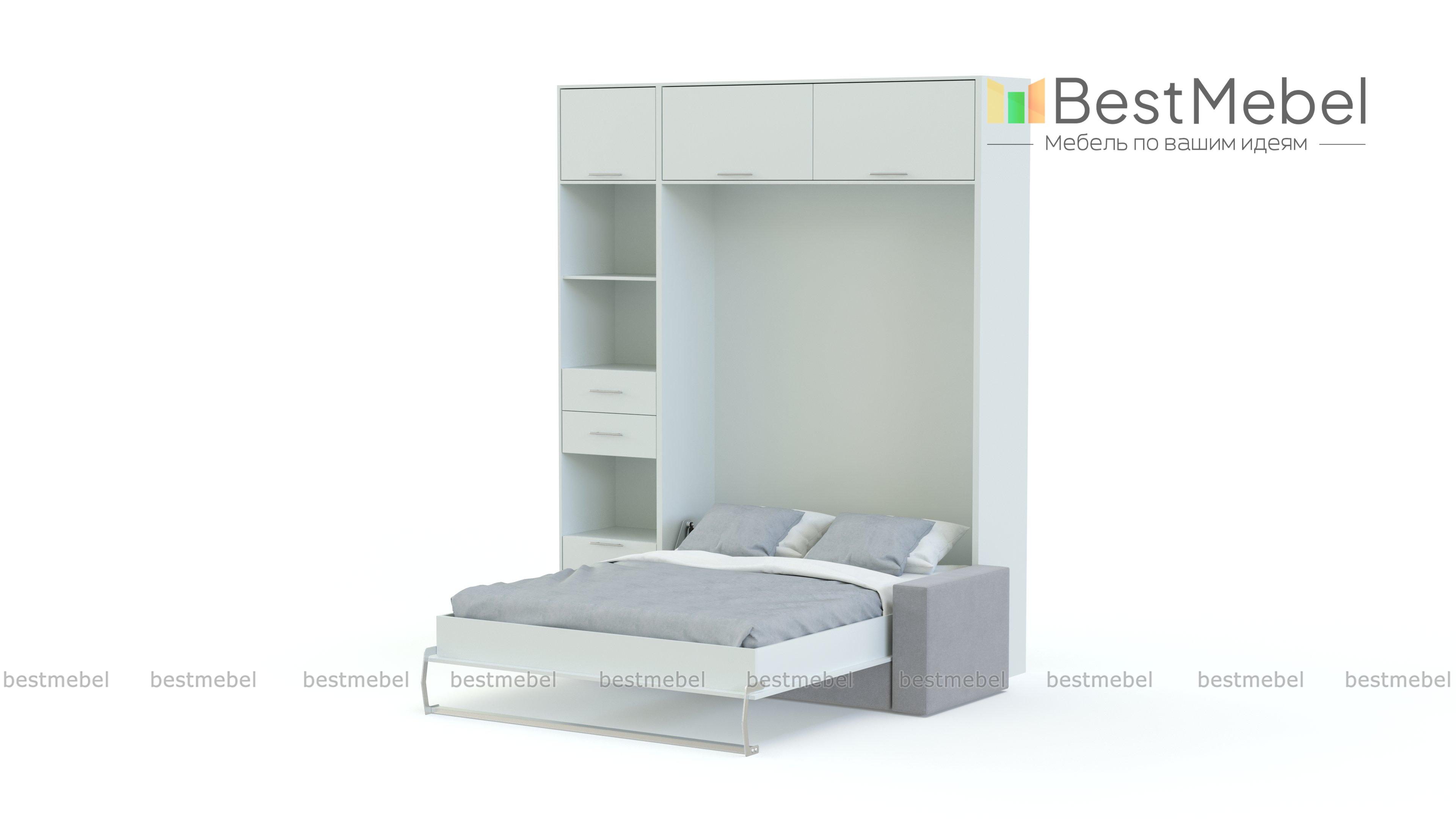 Шкаф-кровать с диваном Долли 50 BMS - Фото