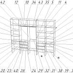 Схема сборки Стеллаж для одежды Мирта 72 BMS