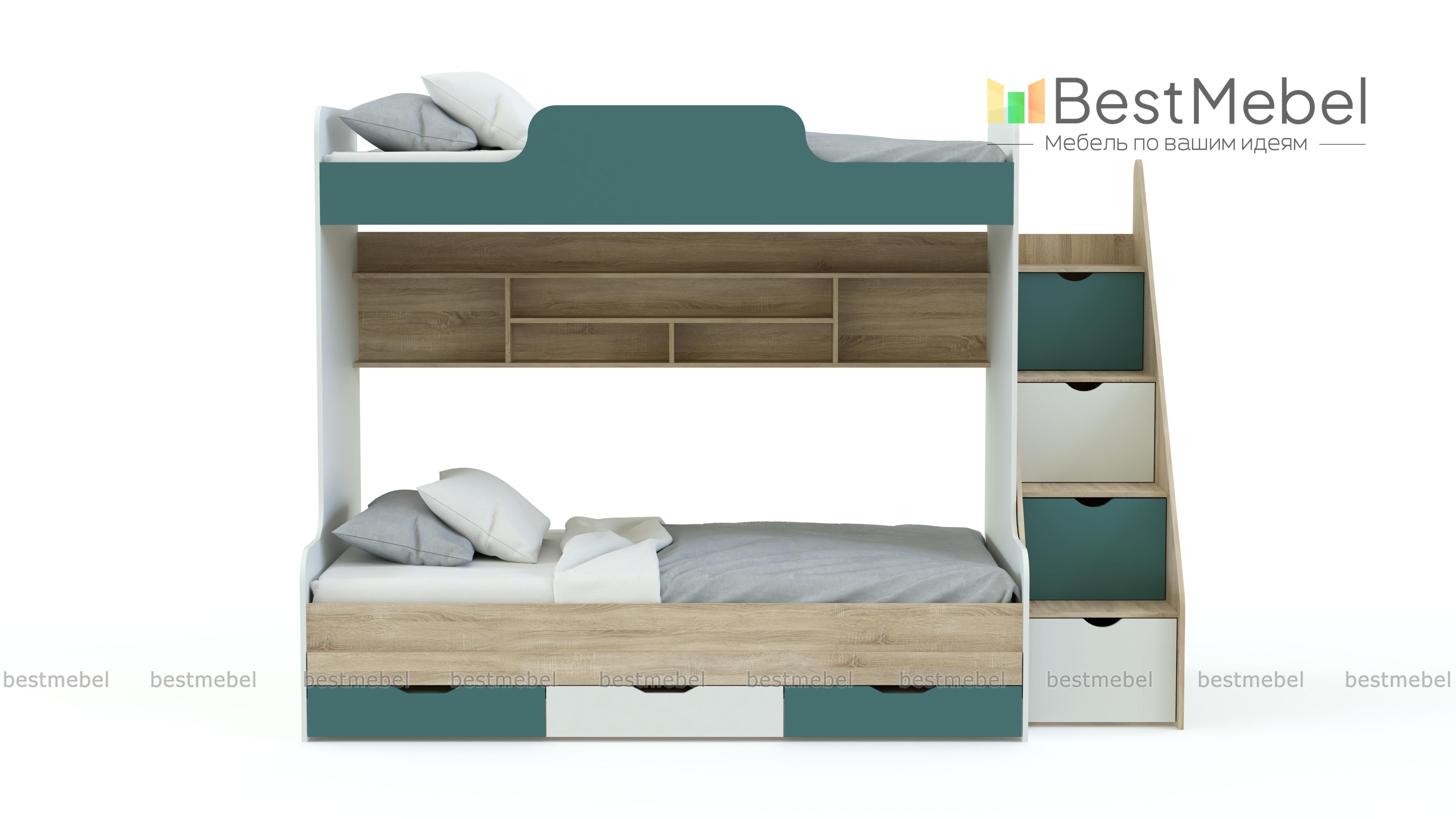 Детская двухъярусная кровать ДМ-166 BMS - Фото