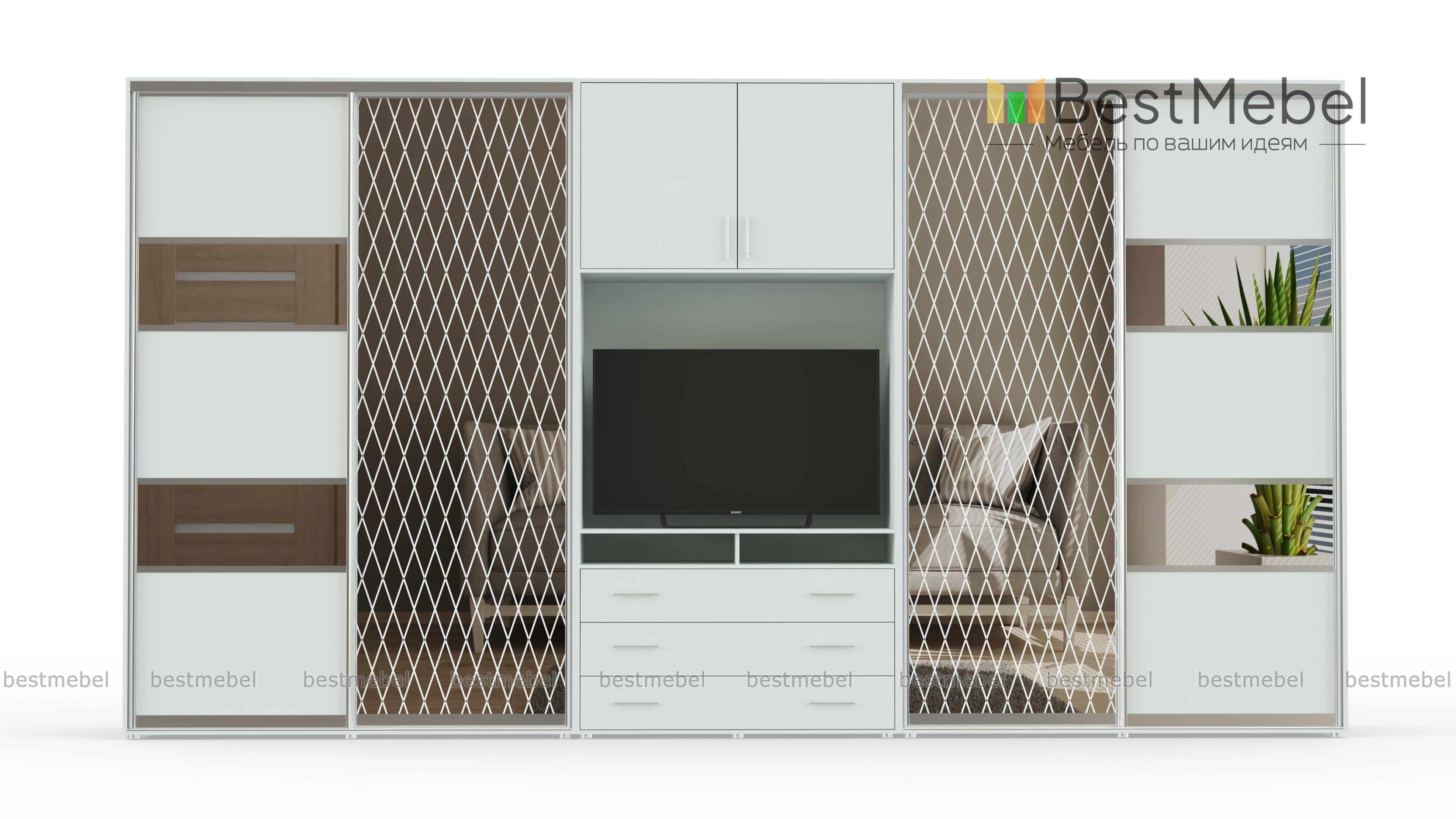 Двойной шкаф-купе Дора 10 BMS - Фото