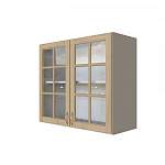 Шкаф верхний 2 двери Лондон со стеклом BMS - Фото 8