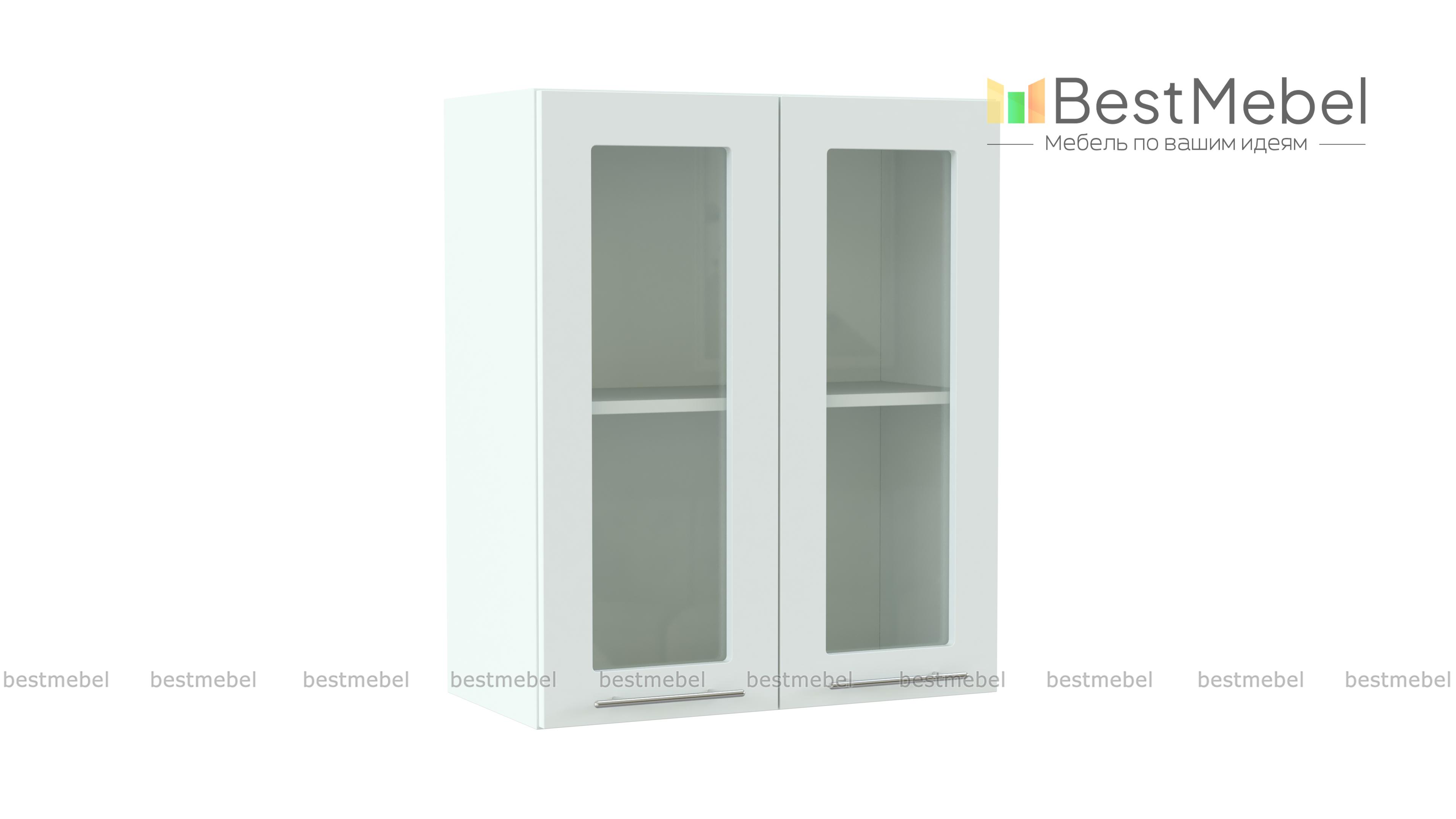 Шкаф верхний со стеклом 600 Капля BMS - Фото