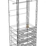 Схема сборки Шкаф распашной Классика 2.4 BMS