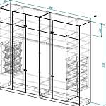 Шкаф распашной Бонн 14 BMS (2800х2400х550)