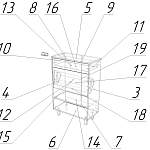 Схема сборки Тумба для обуви Пресли 14 BMS