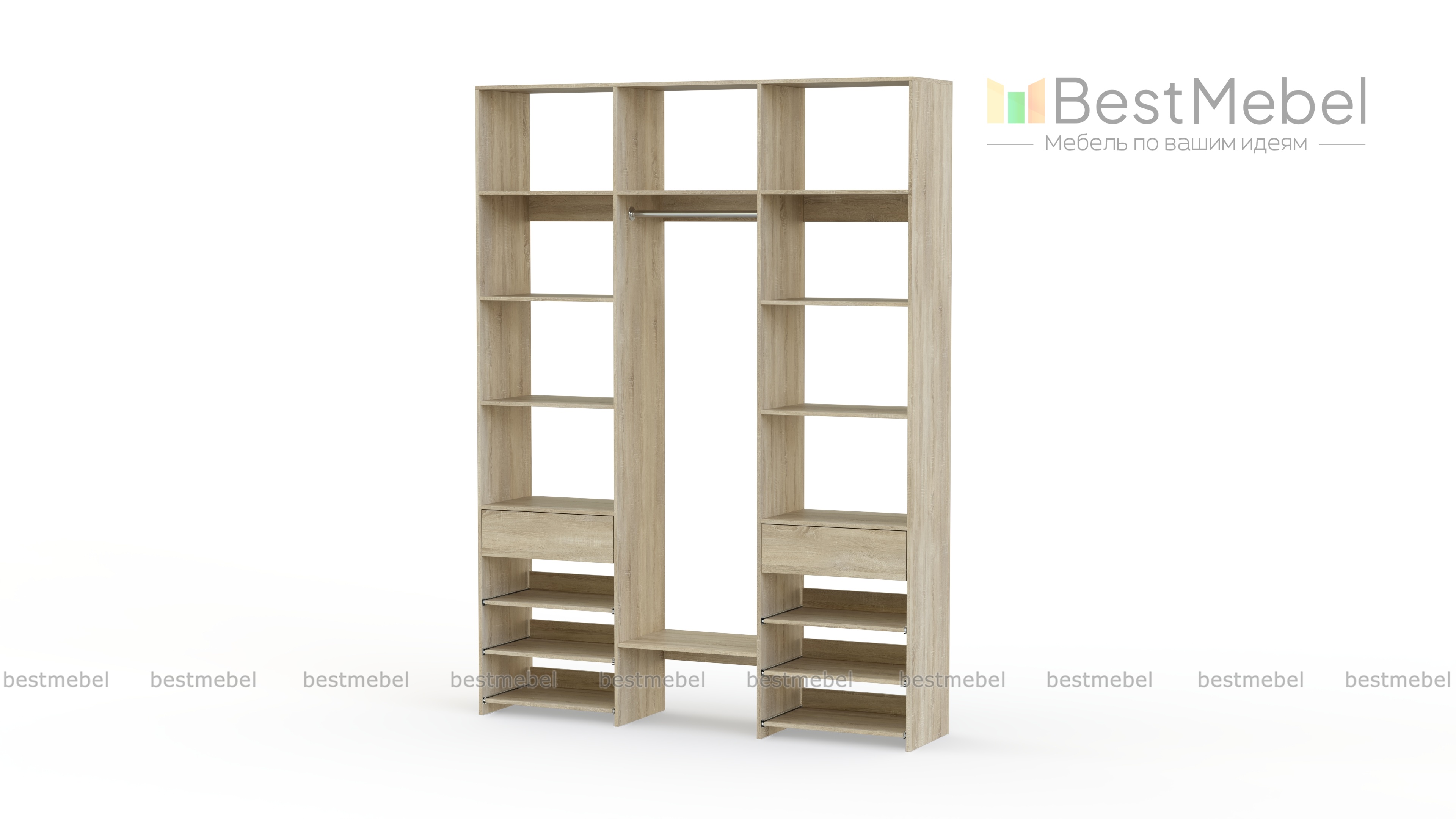 Стеллаж для одежды Мирта 93 BMS