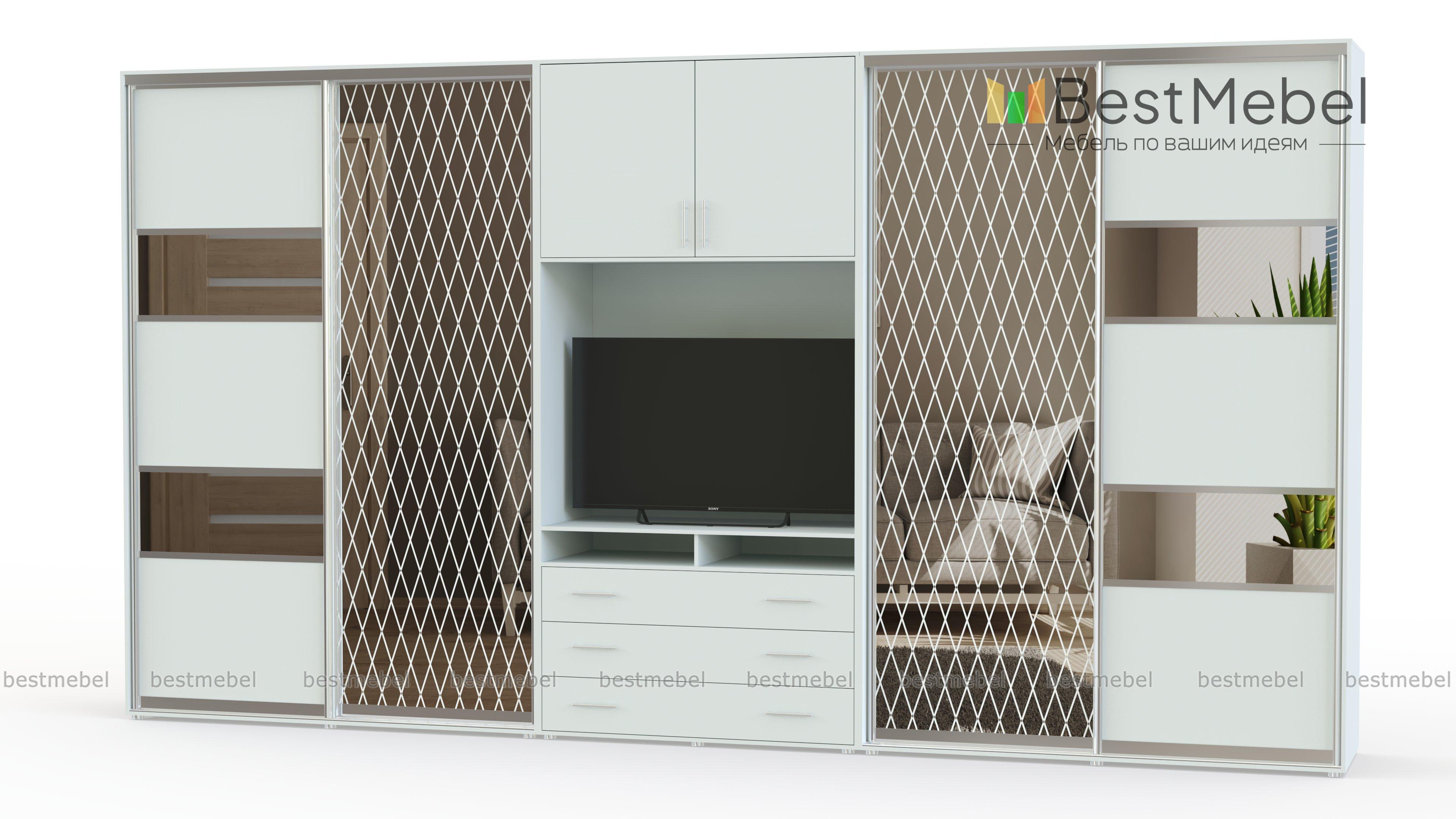 Двойной шкаф-купе Дора 10 BMS - Фото