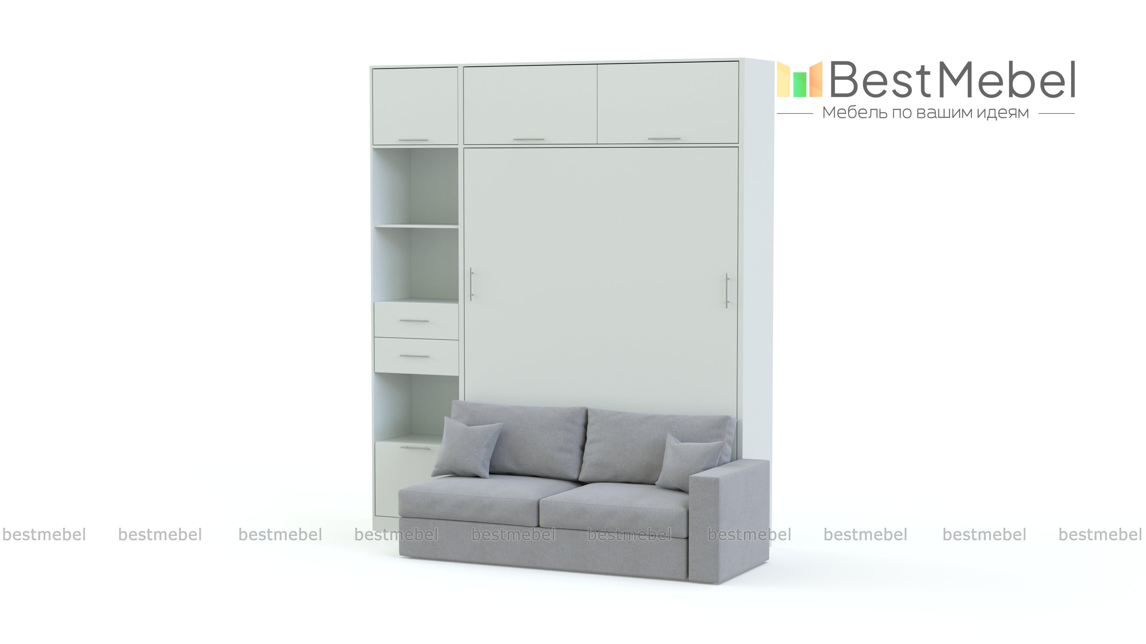 Шкаф-кровать с диваном Долли 50 BMS - Фото