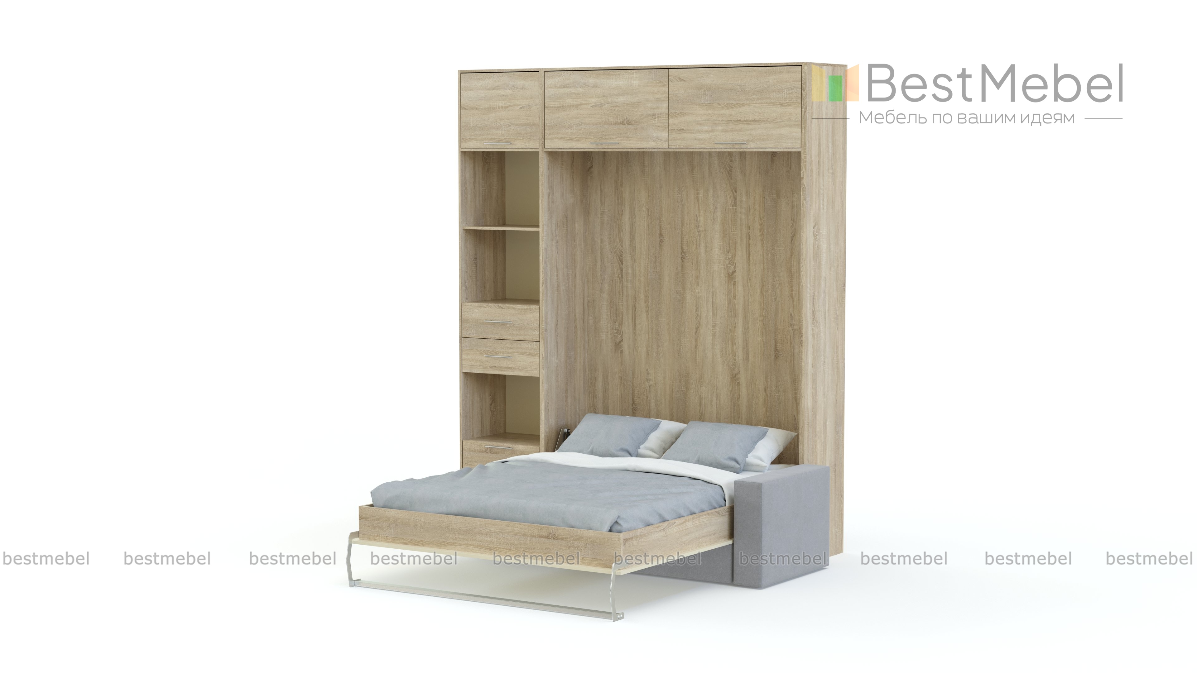 Шкаф-кровать с диваном Долли 50 BMS