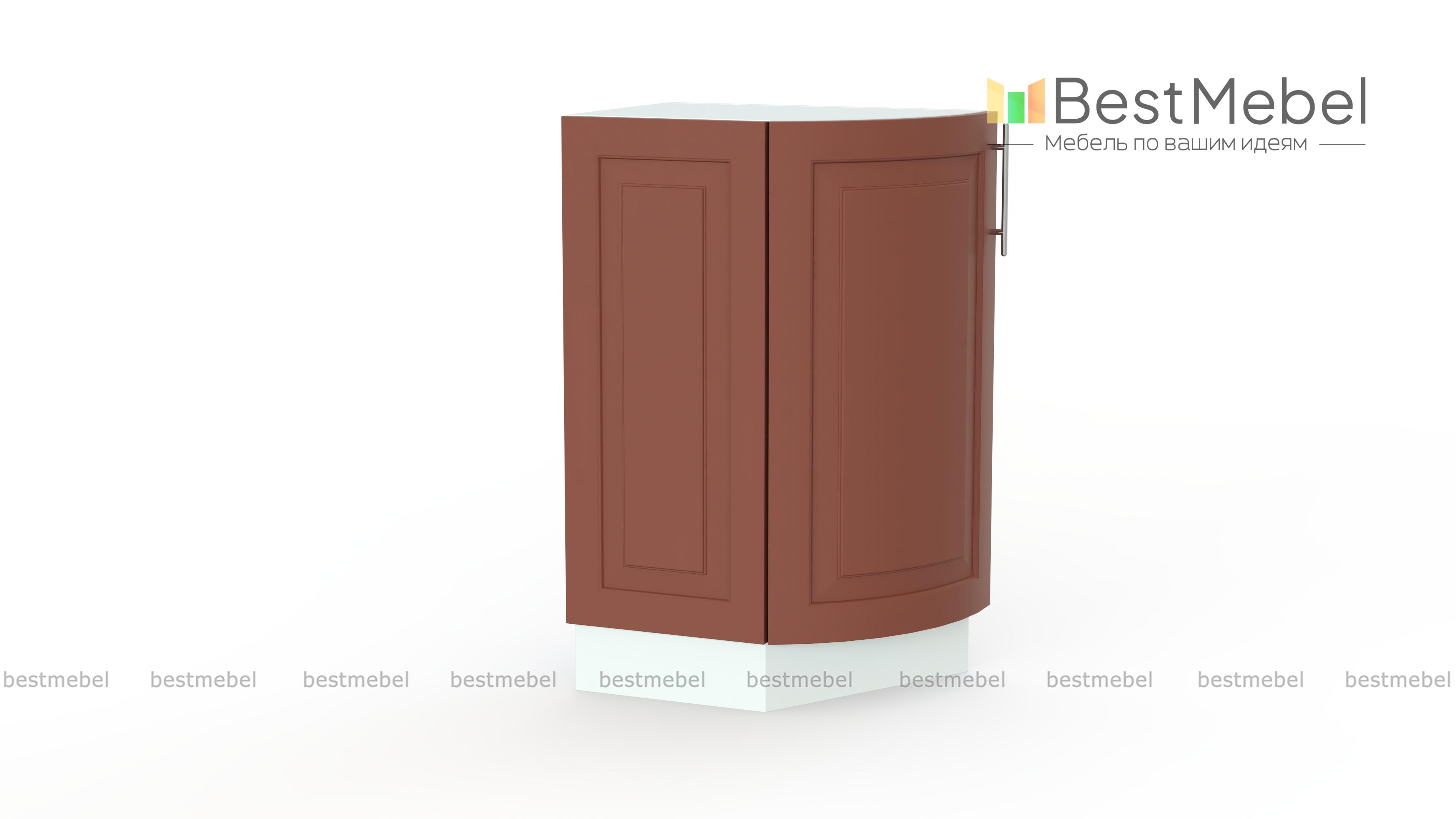 Шкаф нижний торцевой радиусный Ирен BMS - Фото