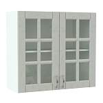 Шкаф верхний 2 двери Лондон со стеклом BMS - Фото 3