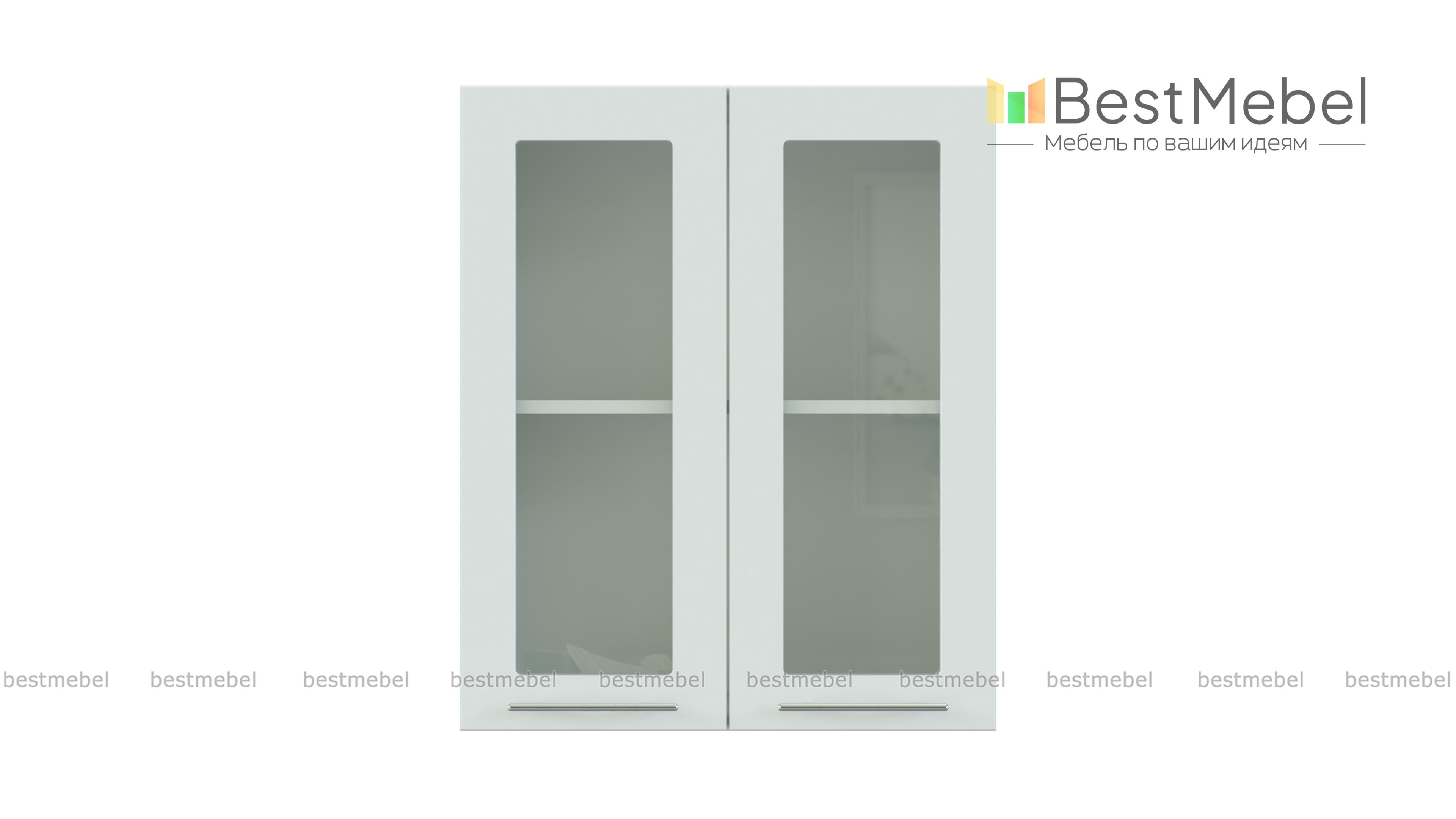 Шкаф верхний со стеклом 600 Капля BMS - Фото