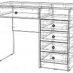 Схема сборки Письменный стол АСП4 BMS