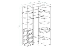 Гардеробная угловая Страйп 2 (1300х2300х1000)