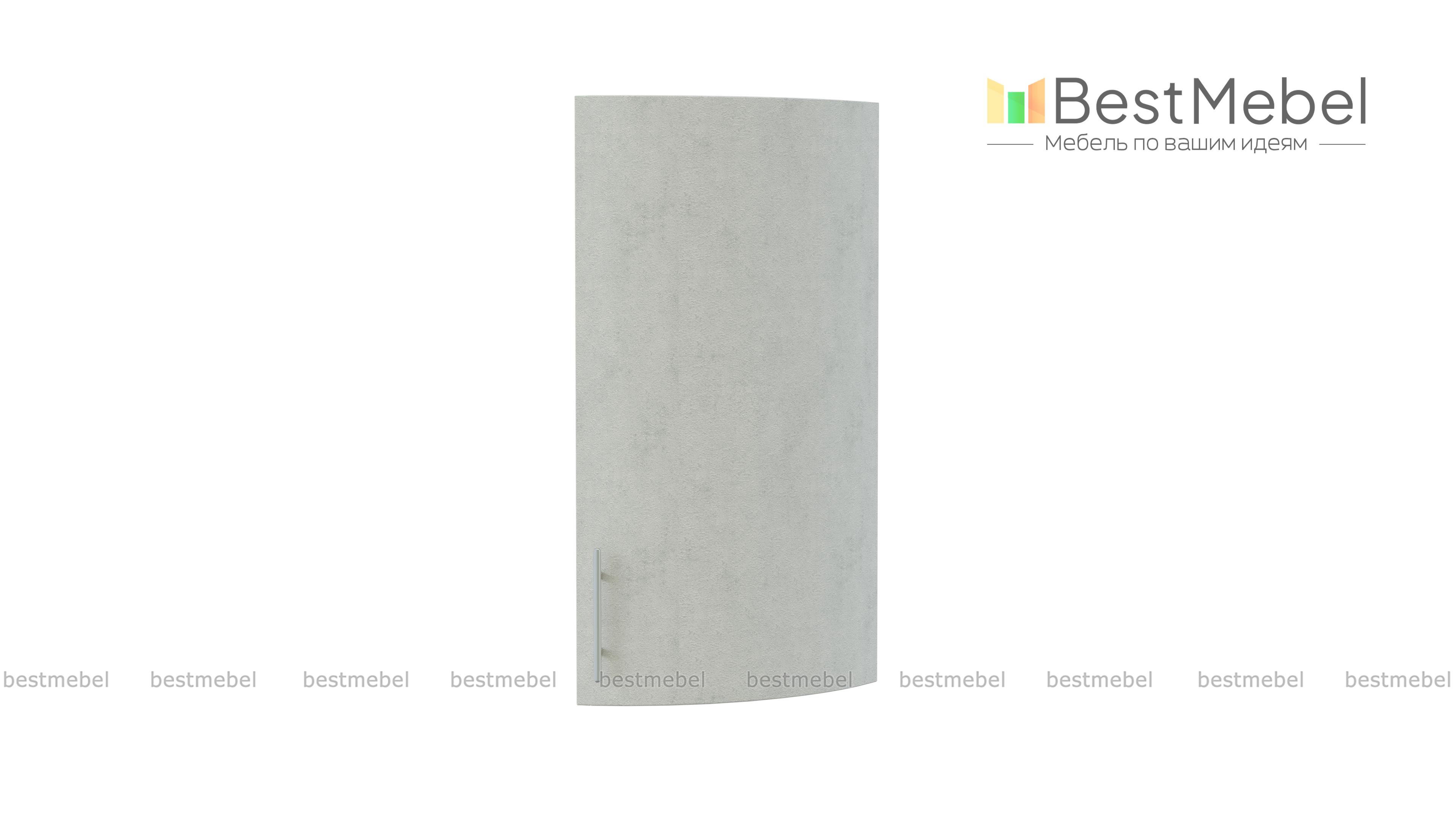 Шкаф верхний радиусный торцевой Оля BMS - Фото