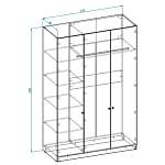 Схема сборки Шкаф распашной Бонн 3 BMS